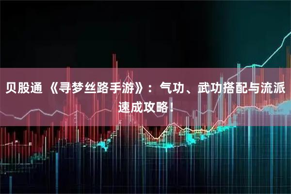 贝股通 《寻梦丝路手游》：气功、武功搭配与流派速成攻略！